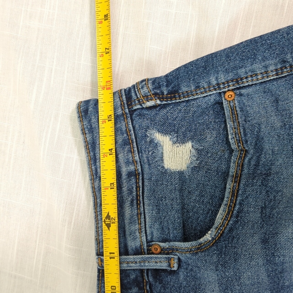 Denizen Levi's high-rise shorts, jean denim cut offs, women's size 10 / 30 - Picture 6 of 15